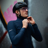 Forro polar de ciclismo de manga larga ES16 Supreme. Azul oscuro