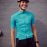 Maillot ciclista ES16 Stripes Azul claro - Mujer