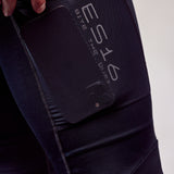 Pantalón ciclista ES16 Winter Cargo Supreme unisex - con almohadilla y bolsillos. Negro