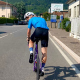 Maillot ciclista ES16 Rayas. Azul claro