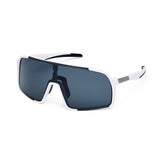 Gafas de ciclismo ES16 Enzo. Color blanco con lente polarizada gris.