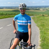 Maillot ciclista ES16 Elite Stripes - Rayas azul claro. Mujer